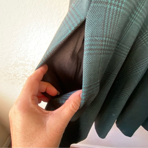 Modcloth State Of Grace Fit Flare Green Plaid Soft Swing Knee Length Dress SZ 1X - Picture 16 of 16